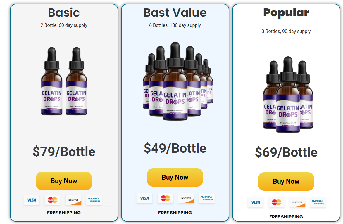 Gelatindrops   Pricing Details